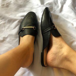 🖤 Black mules/black flat loafers